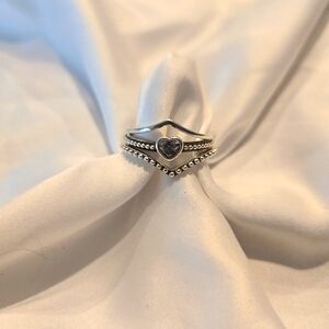 Sterling Silver Pandora Stacking Rings